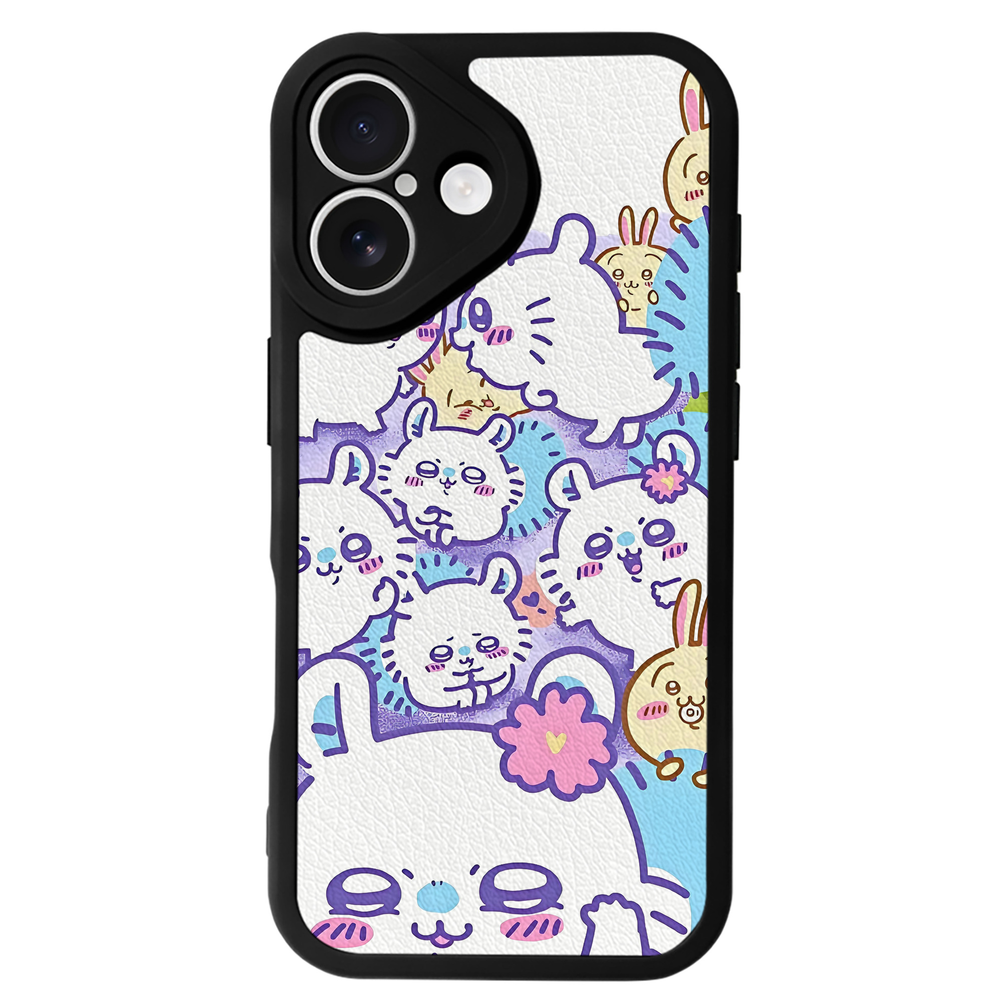 （画像用） ちいかわ Chii-kawa 【iPhone 16シリーズ対応】シリコンスマホケース（レザー調） 材質：シリコン